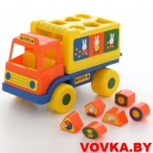 Логический грузовичок "Миффи" с 6 кубиками №1(в сеточке) арт.64394