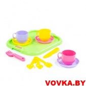 Набор детской посуды "Минутка" с подносом на 3 персоны арт.9523