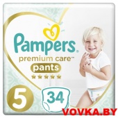 Трусики Pampers Premium Care Pants Junior 5 (12-17 кг) 34шт, Россия, арт. 8001090759870