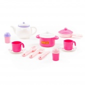 Набор детской посуды "Настенька" на 2 персоны (18 элементов) (в сеточке), арт. 58997