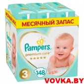 Подгузники Pampers Premium Care 3 Midi (6-10 кг) 148 шт, Россия, арт. 8001841648828