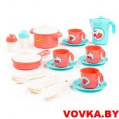 Набор детской посуды "Настенька" на 4 персоны (V3) (28 элементов) (в сеточке), арт.79930