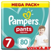 Трусики Pampers Pants 7 (17+ кг) 80шт, Россия, арт. 8001841133812