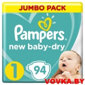 Пoдгузники Pampers New Baby 1 Newborn (2-5 кг) 94 шт, Россия, арт. 8001090172471