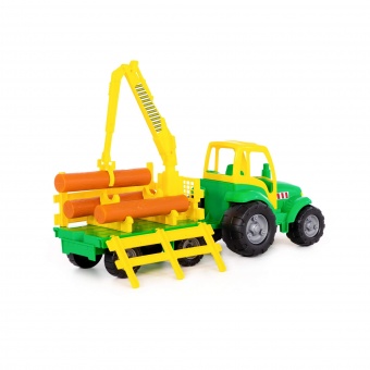 "Чемпион", трактор + прицеп-лесовоз (в сеточке) арт. 8229