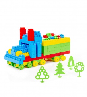 Конструктор "Строитель" (Макси-плюс, 350 элем. в мешке) арт. 1016 Полесье