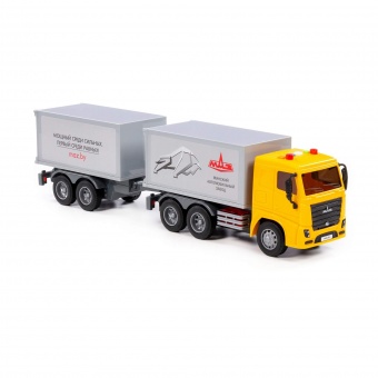 "МАЗ", автомобиль-фургон с прицепом инерционный (со светом и звуком) (в коробке) арт. 94117 Полесье