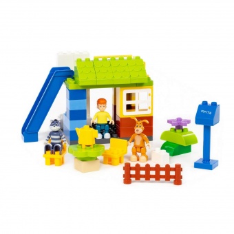 Конструктор "Макси" - "Простоквашино. Дядя Фёдор, Матроскин и Шарик отдыхают в деревне" (46 элементов) (в коробке) арт. 23401 Полесье