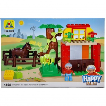 Конструктор "Веселая ферма", 48 дет., арт.HG-1429