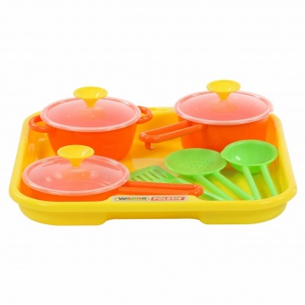 Набор детской посуды "Поварёнок" №1 с подносом арт.40732