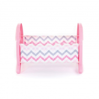 Кроватка сборная для кукол большая (в пакете) арт. 55996-1 (розовая)