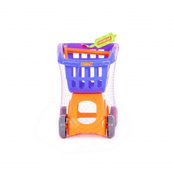 Тележка для маркета "Мини" (v1) (синяя) (в сеточке) арт.71262-2 Полесье