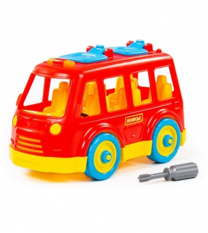 Конструктор-транспорт "Автобус" (в сеточке) арт. 71248 Полесье