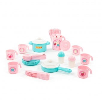 Набор детской посуды "Настенька" на 6 персон (V4) (38 элементов) (в сеточке), арт. 79961