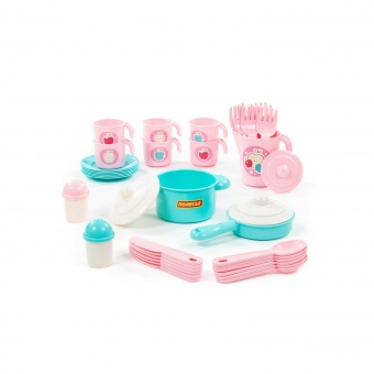Набор детской посуды "Настенька" на 6 персон (V4) (38 элементов) (в сеточке), арт. 79961