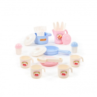 Набор детской посуды "Настенька" на 4 персоны (V5) (28 элементов) (в сеточке), арт.79947