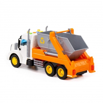 "Профи", автомобиль-контейнеровоз инерционный (со светом и звуком) (оранжевый) (в коробке) арт.86266