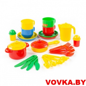Набор детской посуды "Хозяюшка" на 4 персоны арт. 4008 Полесье