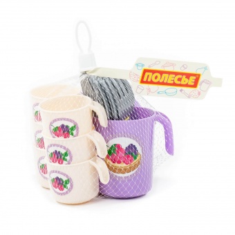 Набор детской посуды "Анюта" на 6 персон (V2) (32 элемента) (в сеточке), арт.80080 Полесье