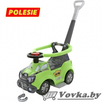 Каталка-автомобиль "Sokol" с ручкой, подножкой и ограждением арт. 48172