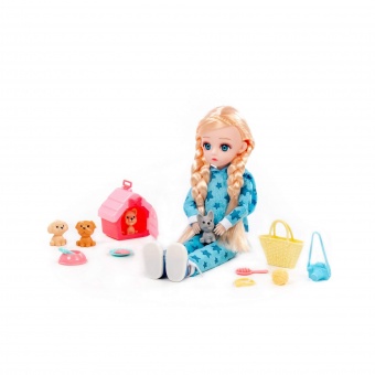 Кукла "Даша" (29 см) в спортивном костюме + аксессуары (9 элементов) (в коробке №3), арт. 03090 Полесье