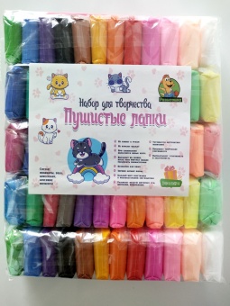 Воздушный пластилин "Пушистые лапки" (v2) (60 шт)