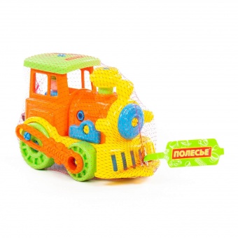 Конструктор-транспорт "Паровоз" (в сеточке) арт. 71255 Полесье