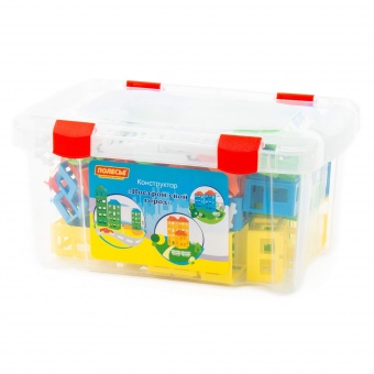 Конструктор "Построй свой город" (92 элемента) (в контейнере) арт. 56245 Полесье