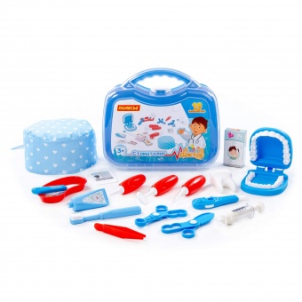 Набор "Доктор" №23 "Стоматолог" (19 элементов) (в чемоданчике среднем) арт. 74963 Полесье