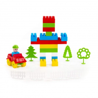 Конструктор "Строитель" (52 элем. в ведёрке) арт.41234