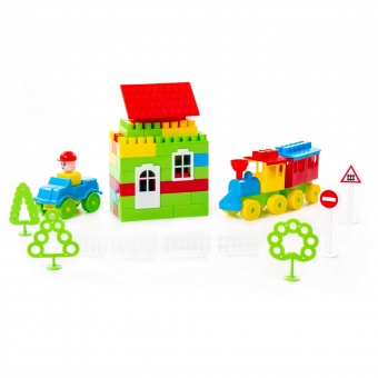 Конструктор "Строитель" (181 элемент) (в пакете) арт. 36124 Полесье