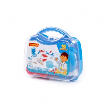 Набор "Доктор" №23 "Стоматолог" (19 элементов) (в чемоданчике среднем) арт. 74963 Полесье