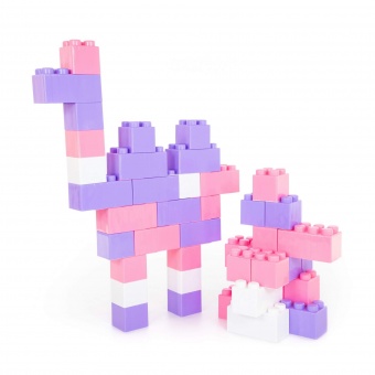 Конструктор строительный "XXL", 72 элемента (v2) + соединитель (72 элемента) арт.68088 Полесье