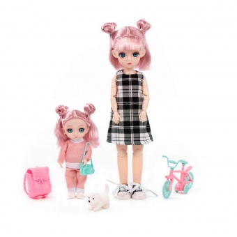 Кукла "Даша" (29 см) + кукла "Маша" (16 см) в парке + аксессуары (4 элемента) (в коробке №3), арт. 03083 Полесье