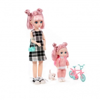 Кукла "Даша" (29 см) + кукла "Маша" (16 см) в парке + аксессуары (4 элемента) (в коробке №3), арт. 03083 Полесье