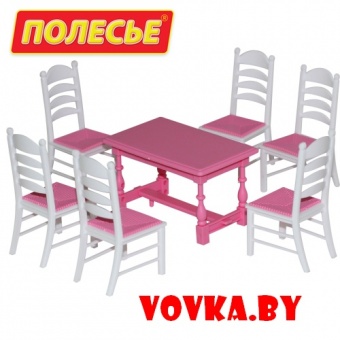Набор мебели для кукол №6 (7 элементов) арт. 54395 Полесье