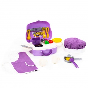 Набор детской посуды (21 элемент) (в чемоданчике на колёсиках), арт. 94278 Полесье