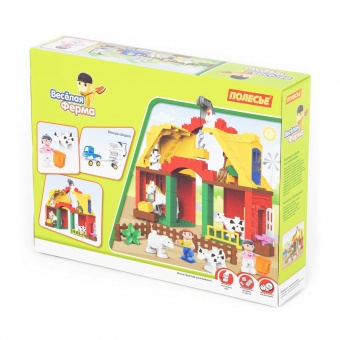 Конструктор "Макси" - "Весёлая ферма" (65 элементов) (в коробке) арт. 77561 Полесье