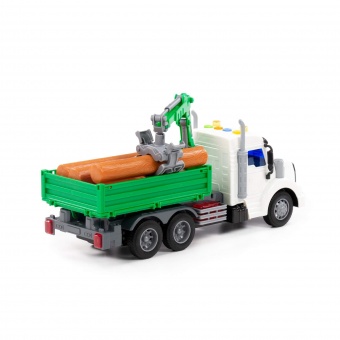 "Профи", автомобиль бортовой с манипулятором инерционный (со светом и звуком) (зелёный) (в коробке) арт. 96142