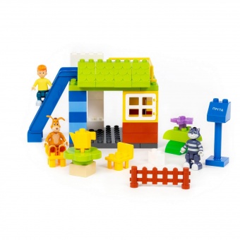 Конструктор "Макси" - "Простоквашино. Дядя Фёдор, Матроскин и Шарик отдыхают в деревне" (46 элементов) (в коробке) арт. 23401 Полесье