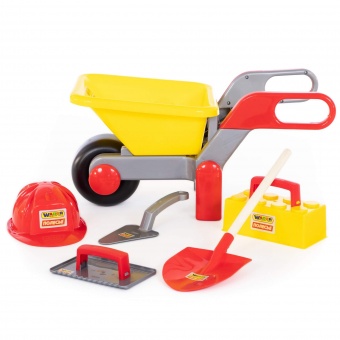 Тачка №4 "Construct" + набор каменщика №4 "Construct" (5 элементов) арт. 50229 Полесье