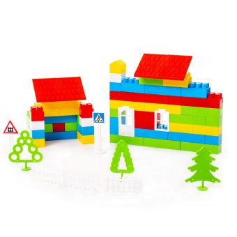 Конструктор "Строитель" (129 элементов) (в пакете) арт. 36117 Полесье