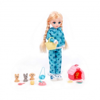 Кукла "Даша" (29 см) в спортивном костюме + аксессуары (9 элементов) (в коробке №3), арт. 03090 Полесье