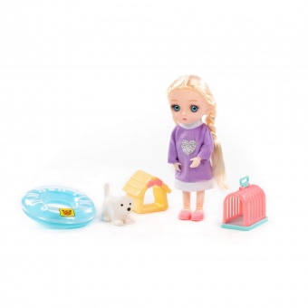 Кукла "Маша" (16 см) на море + аксессуары (4 элемента) (в коробке №2), арт. 03366 Полесье