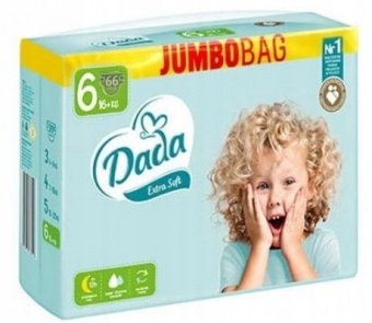 Подгузники Dada Extra Soft 6 Extra Large (15+ кг) 66 шт.