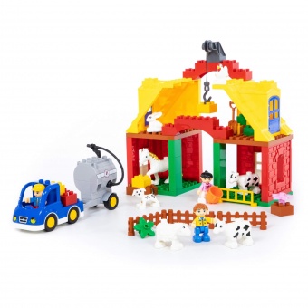 Конструктор "Макси" - "Весёлая ферма" (65 элементов) (в коробке) арт. 77561 Полесье