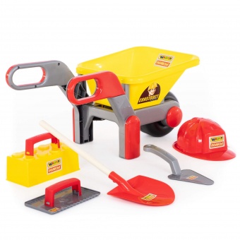 Тачка №4 "Construct" + набор каменщика №4 "Construct" (5 элементов) арт. 50229 Полесье