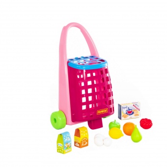 Забавная тележка + набор продуктов (11 элементов) арт.67944 Полесье