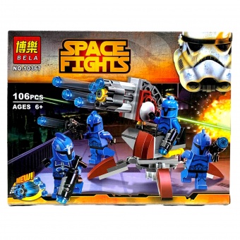 Конструктор Bela Space Fights (Элитное подразделение Коммандос Сената 106 деталей), арт. 10367