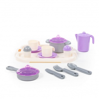 Набор детской посуды "Настенька" с подносом на 2 персоны, арт. 3940